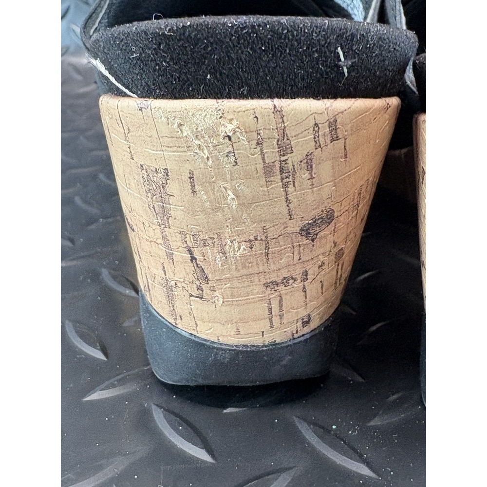 Kim Rogers Black Cork Heels Size 9 Women's Low Heel - Picture 5 of 8